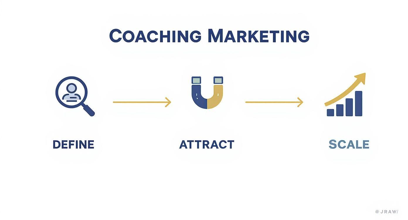 Infographic about marketing for coaching business