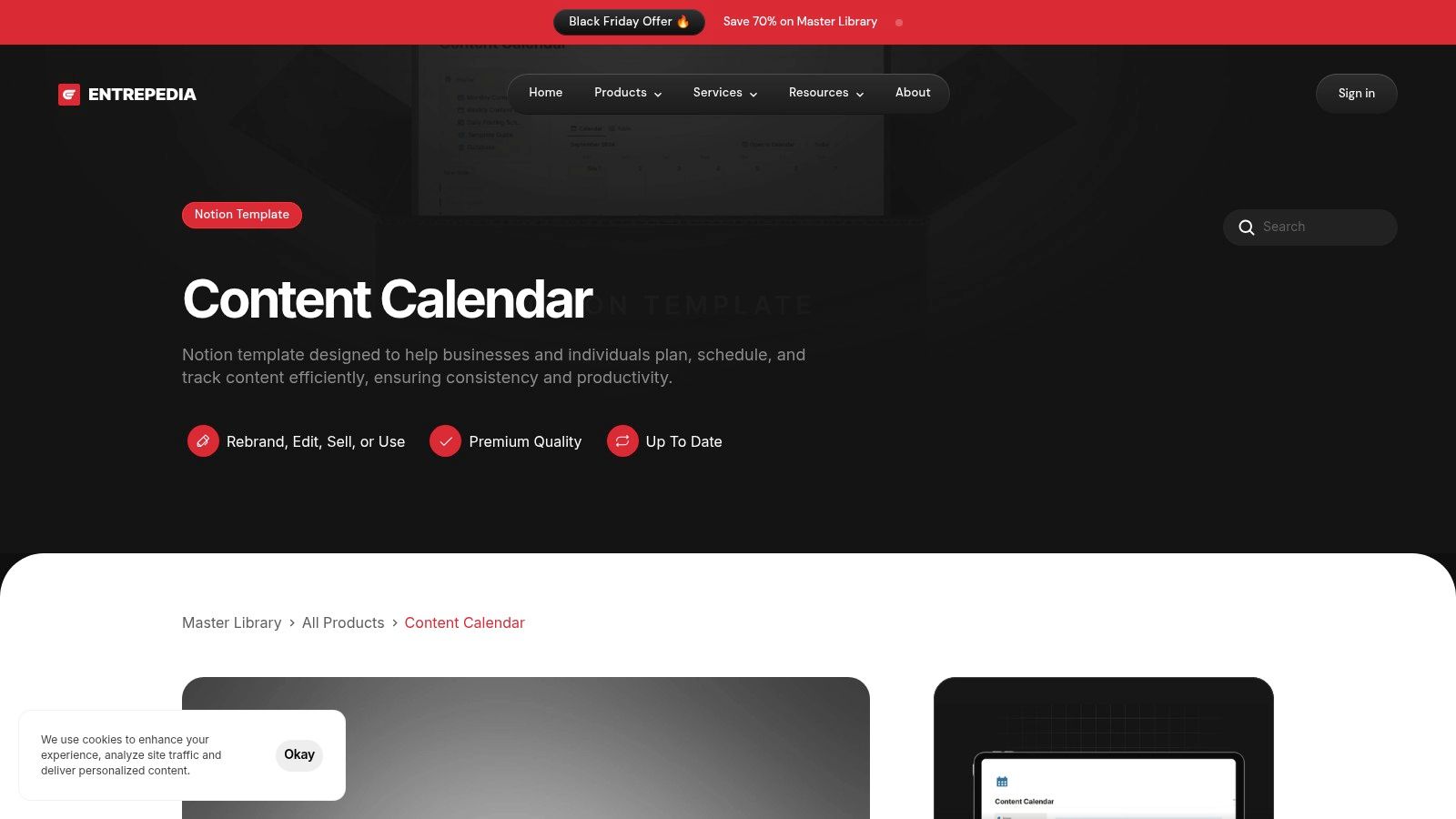 Content Calendar – Notion Template