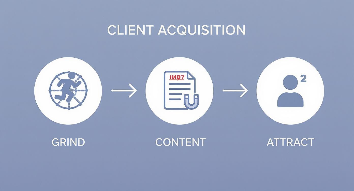 Infographic about content marketing for consultants