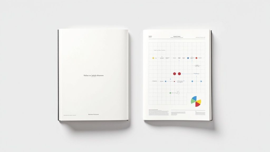 Author reviewing publishing options on a laptop.