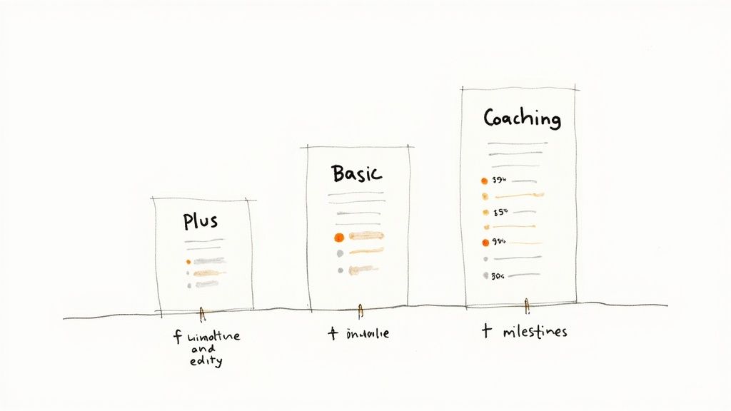 Coaching packages layout