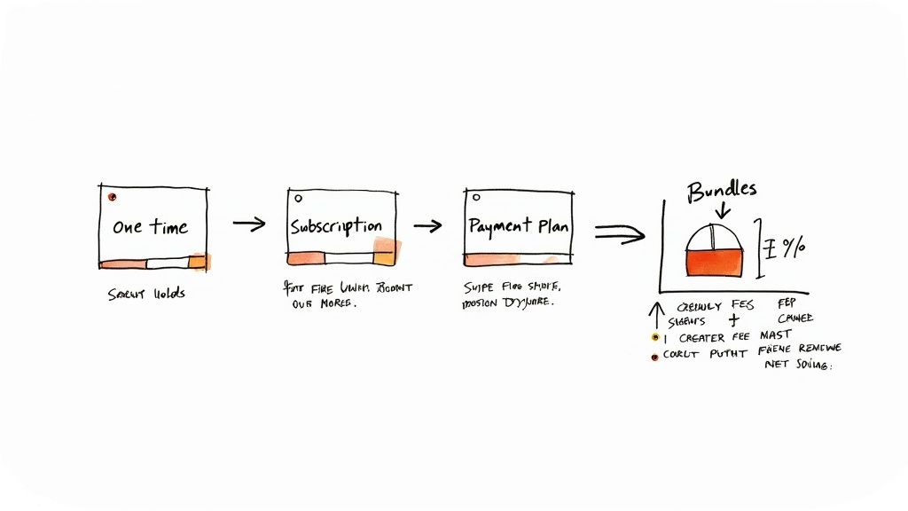 An image illustrating a sales funnel with icons for marketing, sales, and analytics.