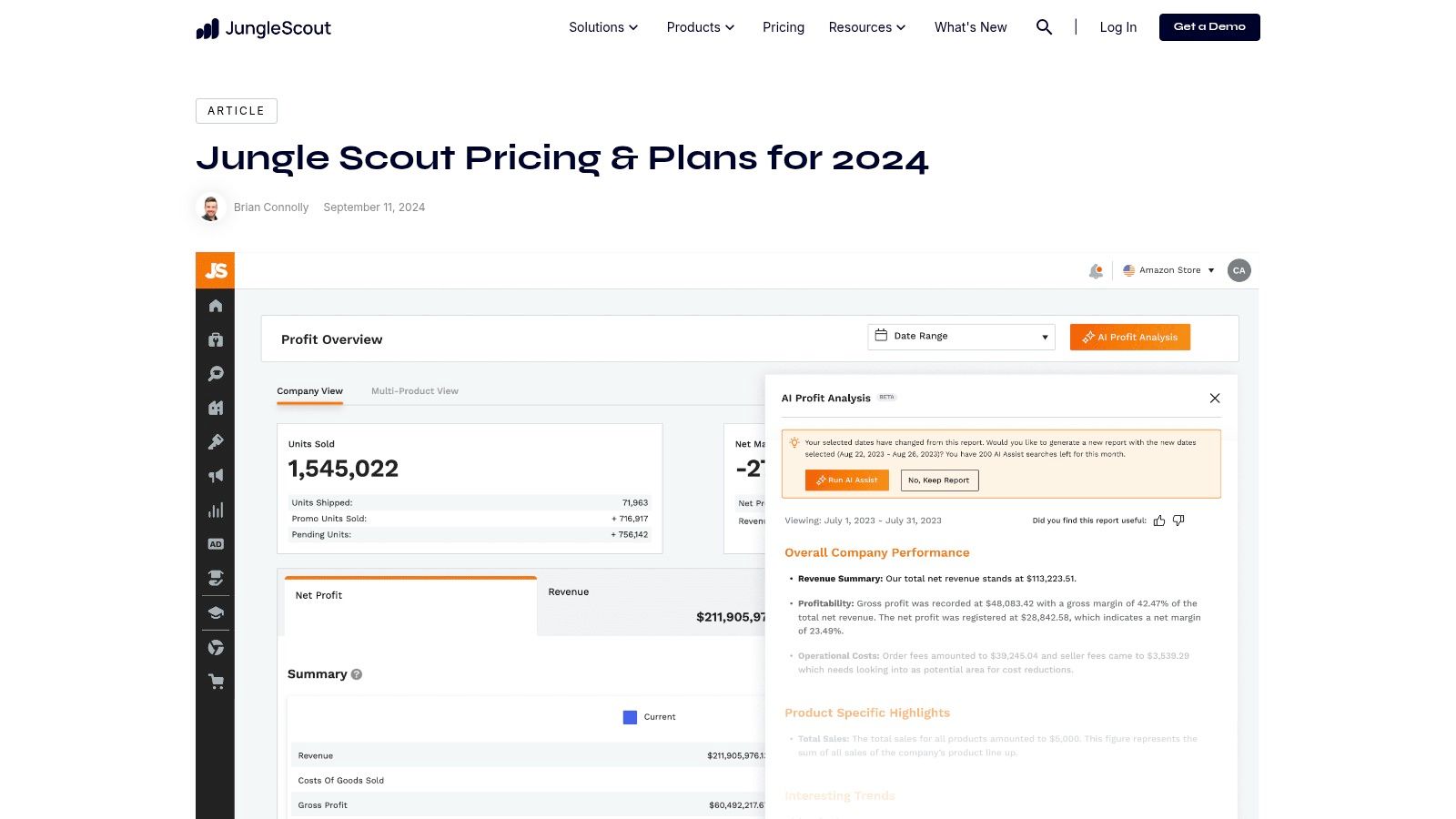 Analyzing private label examples with the Jungle Scout profit dashboard
