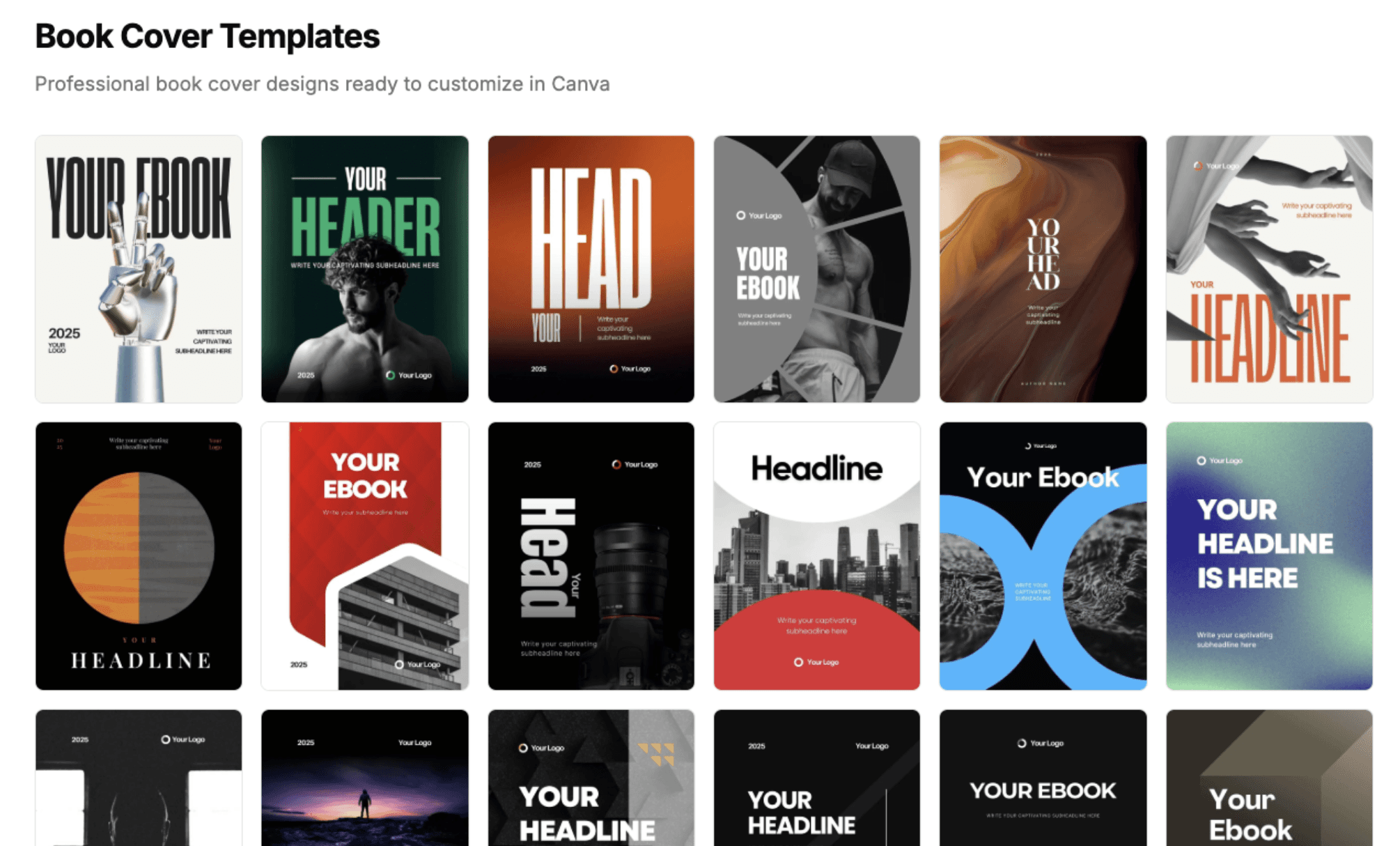 Ebook Cover templates