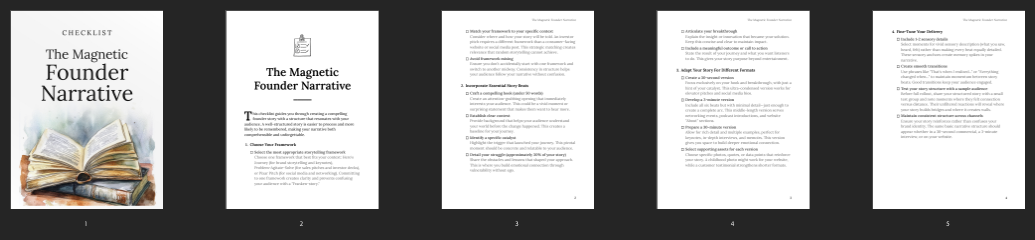 Entrepedia 1747835254993-The-Magnetic-Founder-Narrative---Checklist