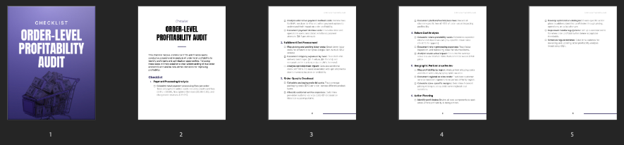 Entrepedia 1750778203866-Order-Level-Profitability-Audit---Checklist