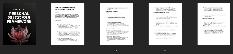 Entrepedia 1753866273306-Create-Your-Personal-Success-Framework---Checklist