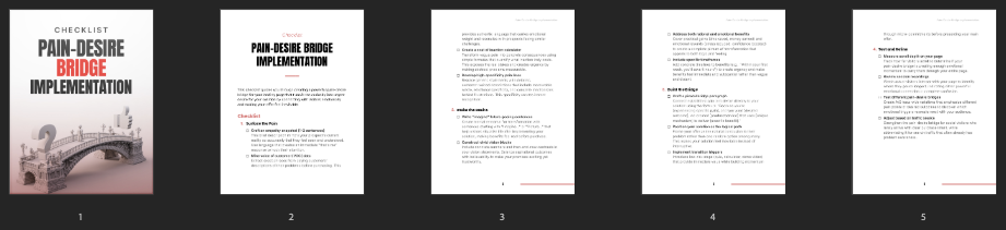 Entrepedia 1756214373279-Pain-Desire-Bridge-Implementation---Checklist
