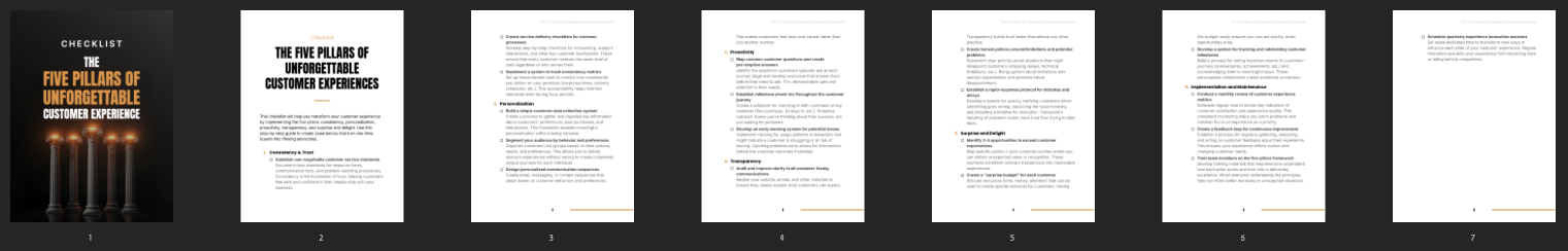 Entrepedia 1756888287360-The-Five-Pillars-of-Unforgettable-Customer-Experiences---Checklist