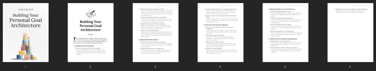 Entrepedia 1757419971481-Building-Your-Personal-Goal-Architecture---Checklist