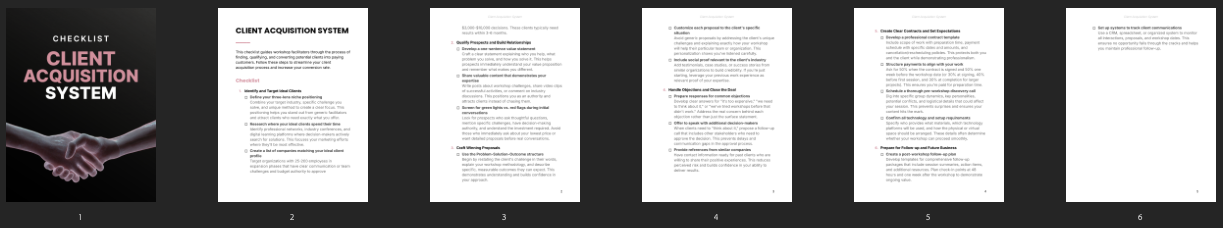 Entrepedia 1759750404565-Client-Acquisition-System---Checklist