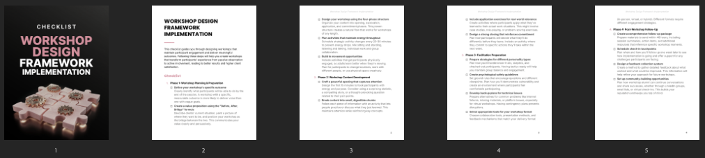 Entrepedia 1759751256416-Workshop-Design-Framework-Implemetation---Checklist