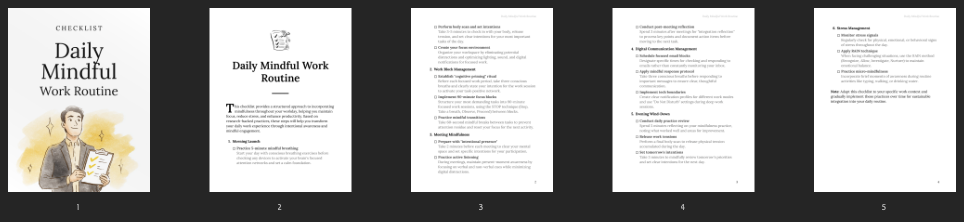 Entrepedia 1760359989700-Daily-Mindful-Work-Routine---Checklist