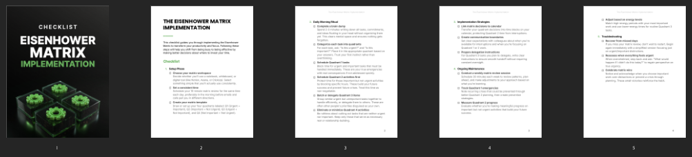 Entrepedia 1764595143225-The-Eisenhower-Matrix-Implementation---Checklist