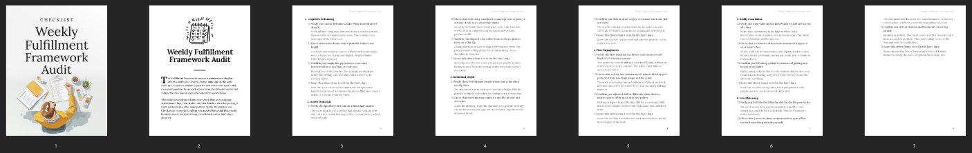Entrepedia 1780234402934-Weekly-Fulfillment-Framework-Audit---Checklist