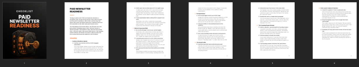 Entrepedia 1782726839019-Paid-Newsletter-Readiness---Checklist