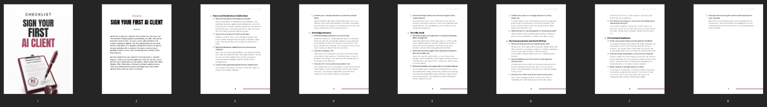 Entrepedia 1782728145069-Sign-Your-First-AI-Client---Checklist