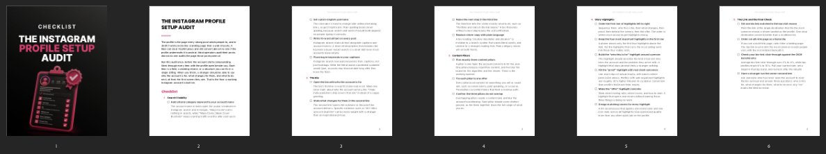 Entrepedia 1783500539753-The-Instagram-Profile-Setup-Audit---Checklist