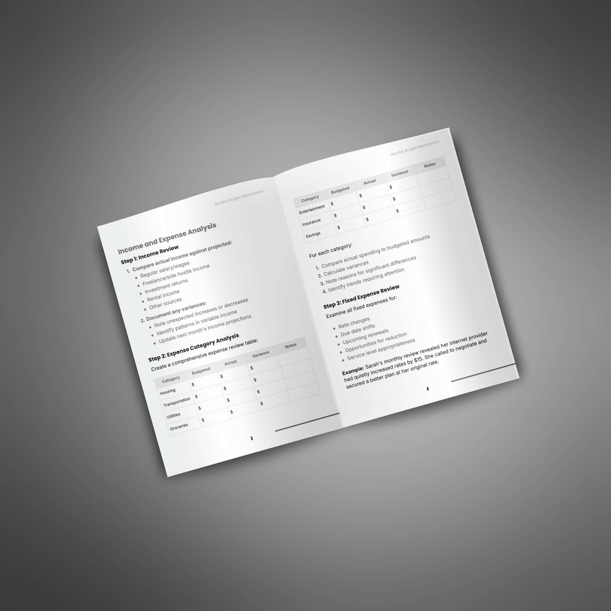 Monthly Budget Maintenance - Image 3