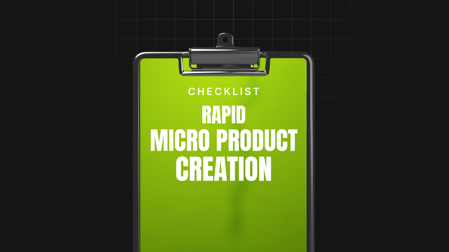 Rapid Micro Product Creation