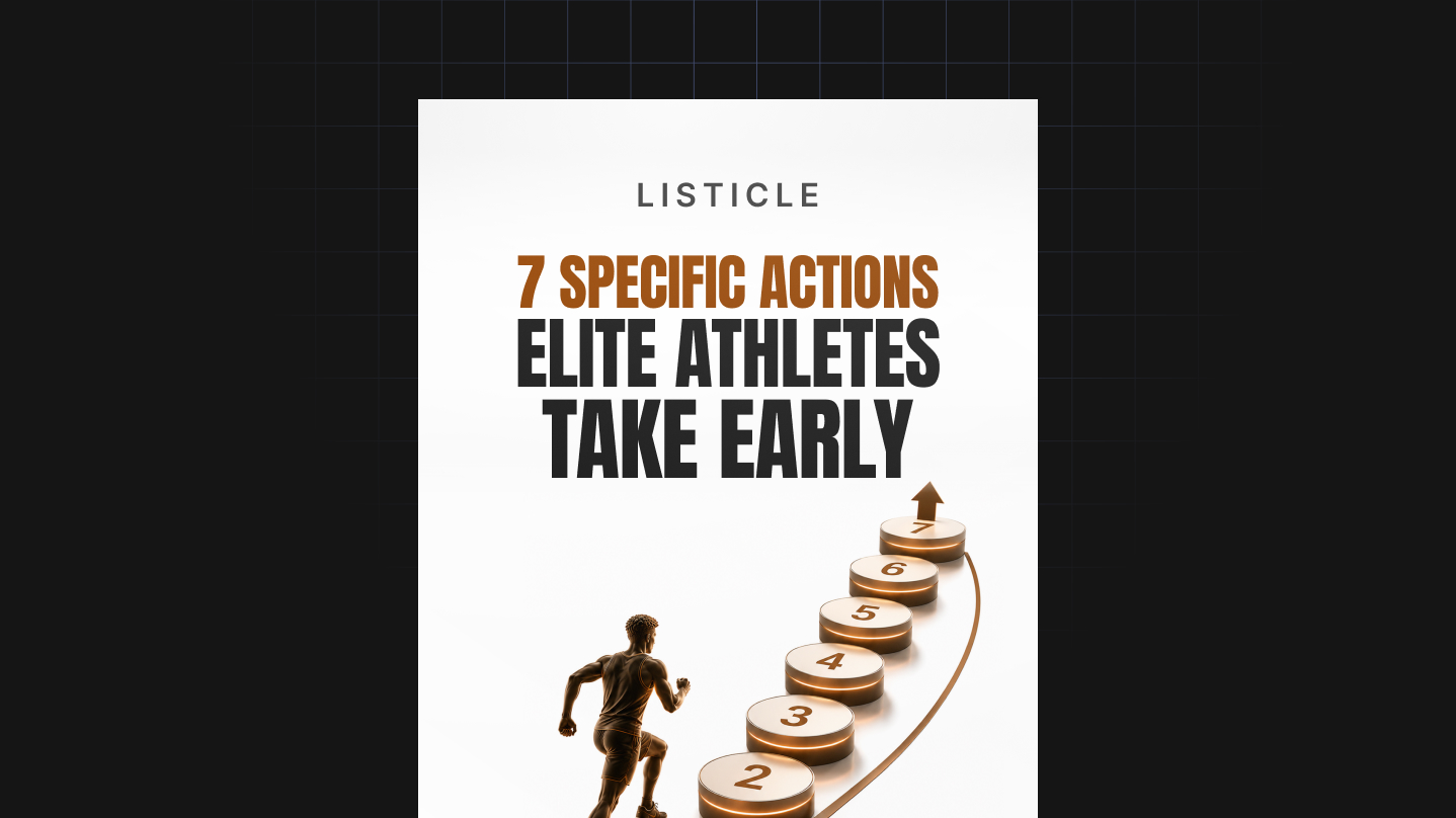 7 Specific Actions Elite Athletes Take Early