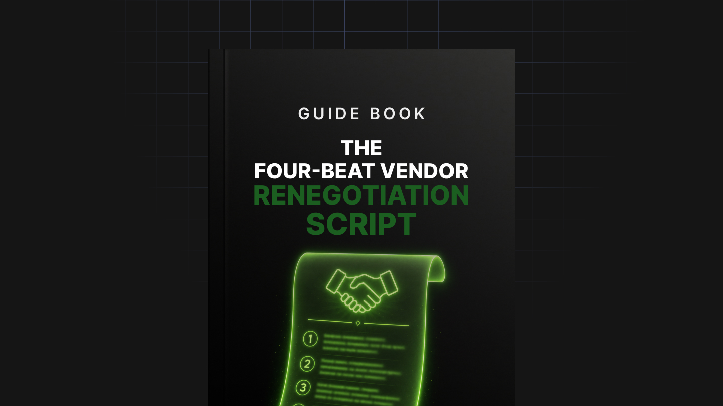 The Four-Beat Vendor Renegotiation Script