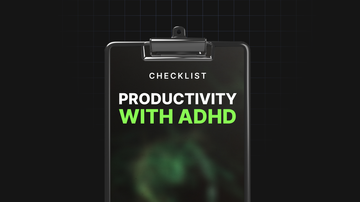 Productivity with ADHD - Checklist